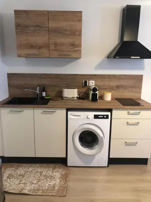 Cuisine ou kitchenette dans l'établissement Les 4 vents