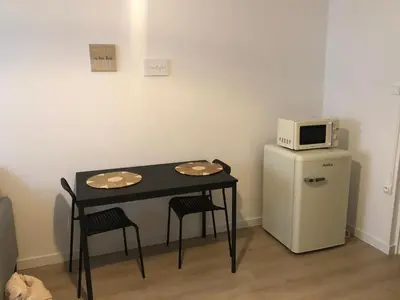 Cuisine ou kitchenette dans l'établissement Les 4 vents