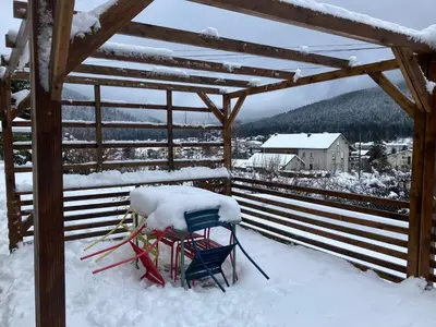 L'établissement Les deux maisons - Roz - Appartement Gérardmer vue pistes proche lac en hiver