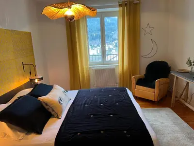 Un ou plusieurs lits dans un hébergement de l'établissement Les deux maisons - Tolbiac - Maison 8 personnes vue pistes proche lac