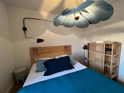 Un ou plusieurs lits dans un hébergement de l'établissement Les deux maisons - Tolbiac - Maison 8 personnes vue pistes proche lac