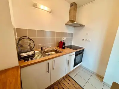 Cuisine ou kitchenette dans l'établissement Le Cotonnier - Pfastatt Mulhouse