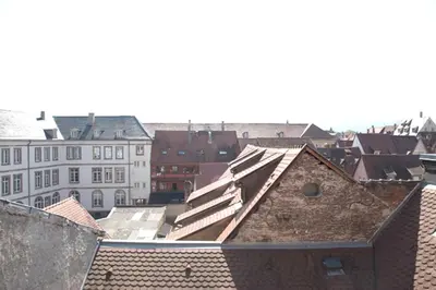 Vue générale sur Colmar ou vue de la ville depuis l'appartement