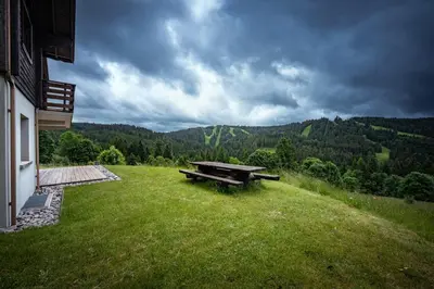 Paysage naturel près de le chalet