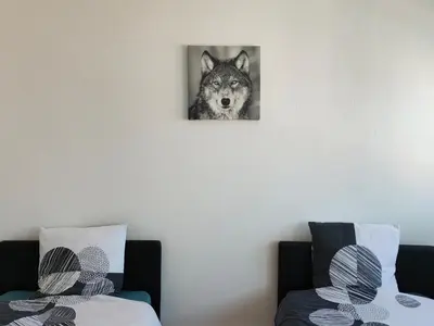 Un ou plusieurs lits dans un hébergement de l'établissement Appartement proche du Coeur de Colmar et de la gare