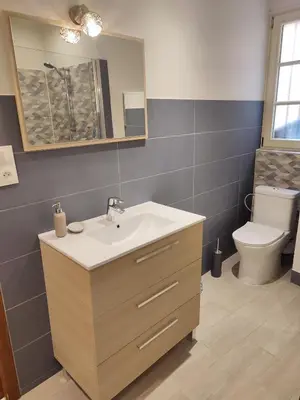 Salle de bains dans l'établissement Beau trois pièces au centre de Sélestat centre