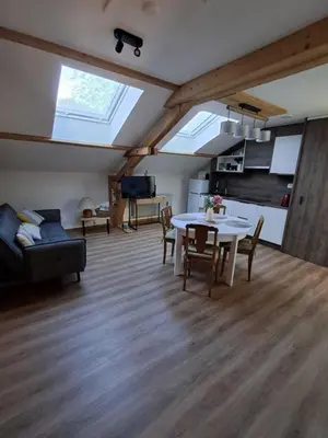 Cuisine ou kitchenette dans l'établissement Gîte 5 personnes