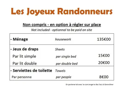 Plan de l'établissement Les Joyeux randonneurs