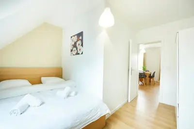 Un ou plusieurs lits dans un hébergement de l'établissement RB-2D - Appartement F2 au 2ème étage à Mulhouse de 1 à 3 pers