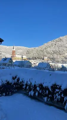 Vue générale sur la montagne ou vue sur la montagne depuis l'appartement