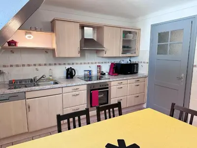 Cuisine ou kitchenette dans l'établissement Gîte de Juliana 6 personnes Baldenheim