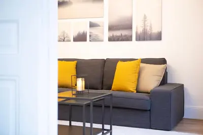 Coin salon dans l'établissement Moderne et spacieux, près du centre de Mulhouse