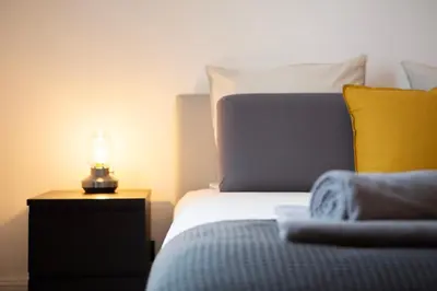 Un ou plusieurs lits dans un hébergement de l'établissement Moderne et spacieux, près du centre de Mulhouse