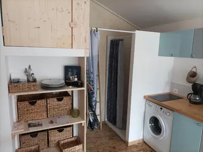 Cuisine ou kitchenette dans l'établissement Chemin de résilience, séjours détente et nature