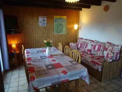 Coin salon dans l'établissement La Bresse Hautes Vosges Chalet 2 à 6 personnes