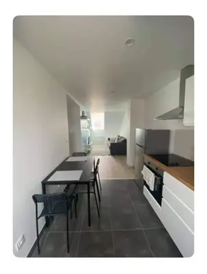 Cuisine ou kitchenette dans l'établissement Appartement 2 pièces cosy proche centre ville