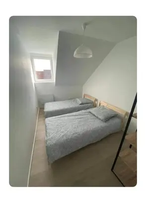 Un ou plusieurs lits dans un hébergement de l'établissement Appartement 2 pièces cosy proche centre ville