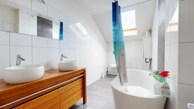 Salle de bains dans l'établissement Le nid perché Mulhouse