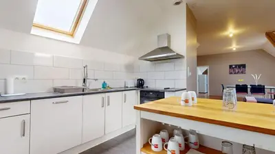Cuisine ou kitchenette dans l'établissement Le nid perché Mulhouse