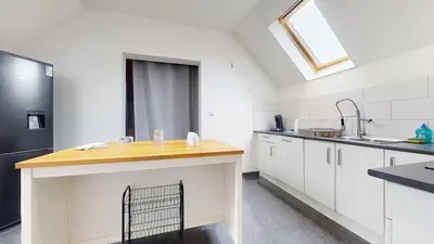 Cuisine ou kitchenette dans l'établissement Le nid perché Mulhouse