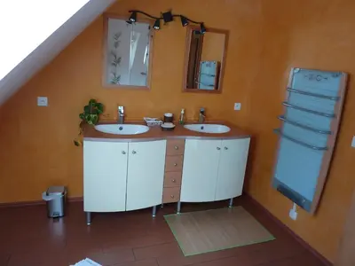 Salle de bains dans l'établissement chez Marie et Eric