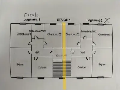 Plan de l'établissement Escale