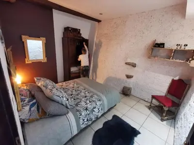 Coin salon dans l'établissement Gite aux sources d'Alsace