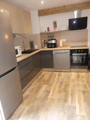 Cuisine ou kitchenette dans l'établissement LE MASSIF - Appartements tout confort avec vue