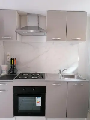 Cuisine ou kitchenette dans l'établissement Chambres d'hôtes chez Loulou et Caramel