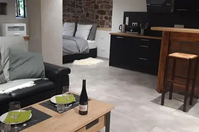 Cuisine ou kitchenette dans l'établissement Gîte le Chaudron