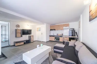 Cuisine ou kitchenette dans l'établissement Appartement Bandjoun - Pour 4 à Mulhouse