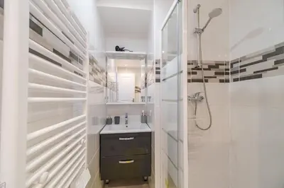 Salle de bains dans l'établissement Appartement Bandjoun - Pour 4 à Mulhouse