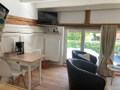 Cuisine ou kitchenette dans l'établissement Gîte cosy 2 personnes en Alsace