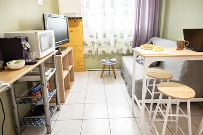 Cuisine ou kitchenette dans l'établissement Fanta flat France Suisse