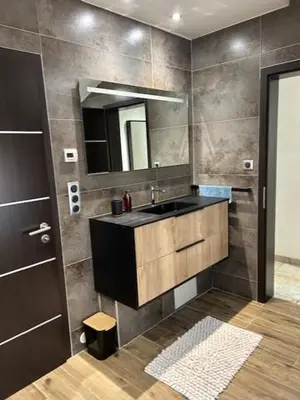 Salle de bains dans l'établissement Maison à BUHL