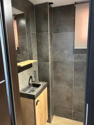Salle de bains dans l'établissement Maison à BUHL