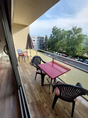 Balcon ou terrasse dans l'établissement 3 Zimmer Apartment in Saint Louis, Nahe Euroairport