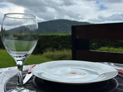 Vue générale sur la montagne ou vue sur la montagne depuis l'appartement