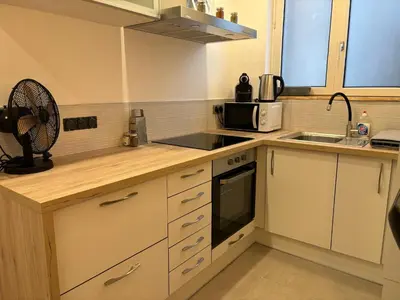 Cuisine ou kitchenette dans l'établissement Gîte Eden classer 3 étoiles