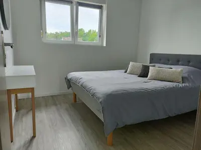 Un ou plusieurs lits dans un hébergement de l'établissement Appartement entier F3 rénové - Petite pause à Sélestat