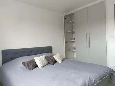 Un ou plusieurs lits dans un hébergement de l'établissement Appartement entier F3 rénové - Petite pause à Sélestat