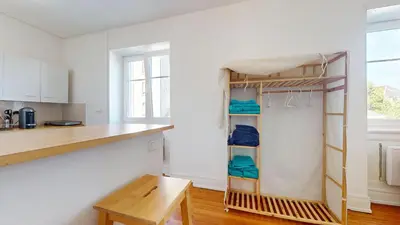 Cuisine ou kitchenette dans l'établissement Le Studio Diamant