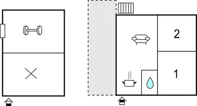Plan de l'établissement 2 Bedroom Beautiful Home In Le Ménil