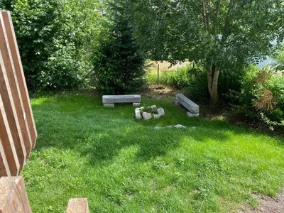 Jardin de l'établissement Appartement coquet avec 3 chambres en face des pistes de ski