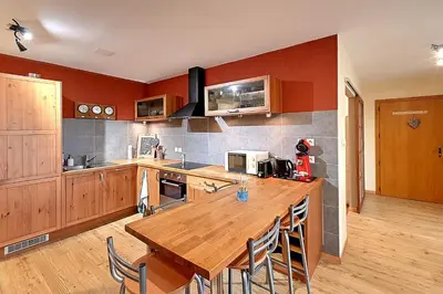 Cuisine ou kitchenette dans l'établissement Mirador montagnard - Appt vue montagne