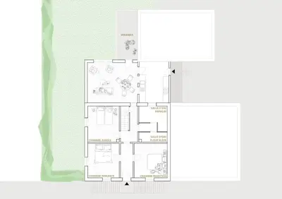 Plan de l'établissement Gîte Guldangel