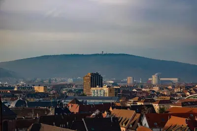 Vue générale sur Belfort ou vue de la ville depuis l'appartement