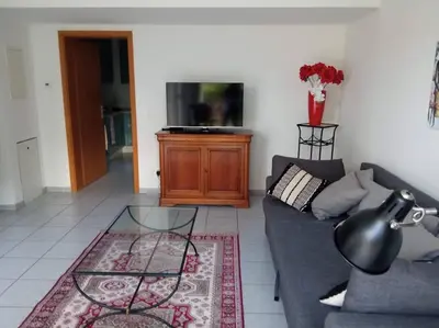 Télévision ou salle de divertissement dans l'établissement Le jardin d'Horace o Im Garten von Horaz