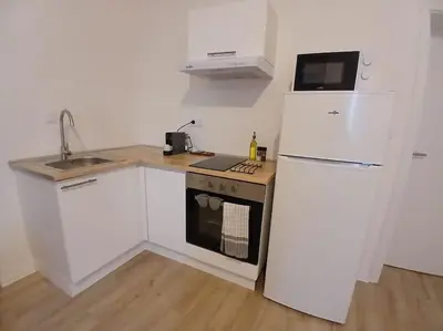 Cuisine ou kitchenette dans l'établissement T1 