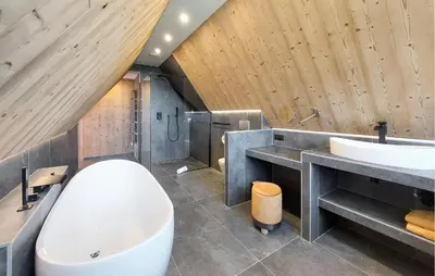 Salle de bains dans l'établissement Nice Home In Labaroche With Sauna